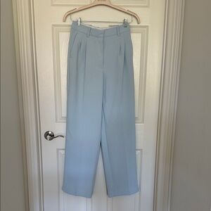 Aritzia Effortless Light Blue Wide Leg Crepette Trouser